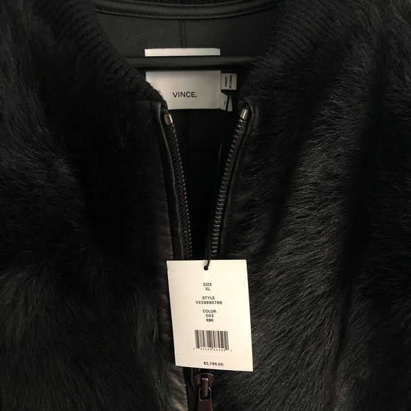 Vince Shearling and Leather Coat - Picture 6 of 8